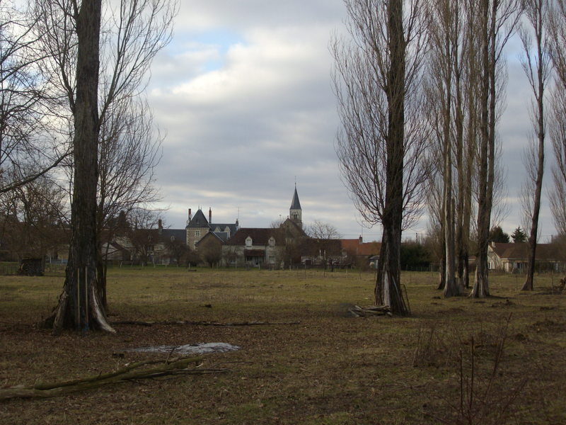 Vu de la Prairie, le village de Lésigny